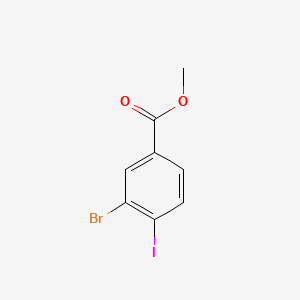 Chemical structure of Methyl 3-bromo-4-iodobenzoate