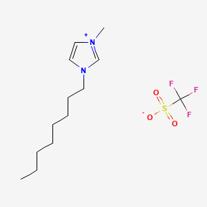 Chemical structure of 1-Methyl-3-octylimidazolium trifluoromethanesulfonate
