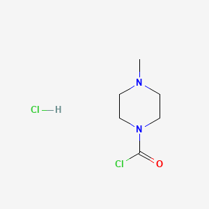 Chemical structure of 4-Methyl-1-piperazinecarbonyl chloride hydrochloride