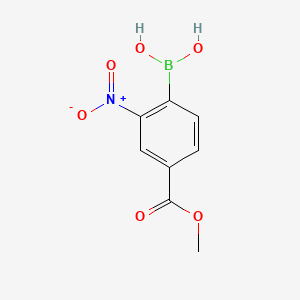 Chemical structure of 4-Methoxycarbonyl-2-nitrobenzeneboronic acid