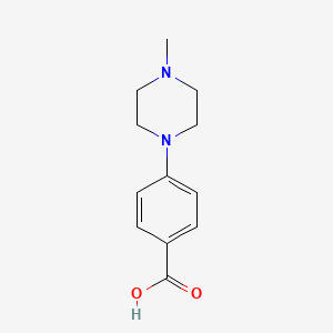 Chemical structure of 4-(4-Methylpiperazinyl)benzoic Acid