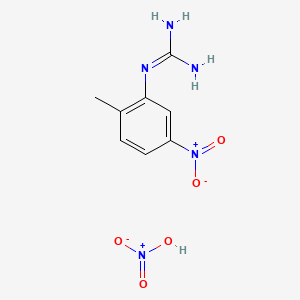 Chemical structure of 1-(2-Methyl-5-nitrophenyl)guanidine Nitrate