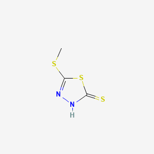 Chemical structure of 2-Mercapto-5-methylthio-1,3,4-thiadiazole