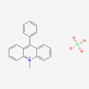 Chemical structure of 10-Methyl-9-phenylacridinium Perchlorate