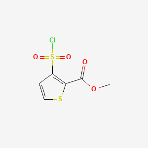 Chemical structure of Methyl 3-(Chlorosulfonyl)-2-thiophenecarboxylate