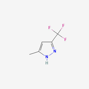 Chemical structure of 3-Methyl-5-(trifluoromethyl)pyrazole