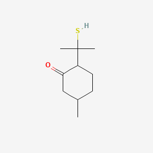 Chemical structure of 8-Mercaptomenthone