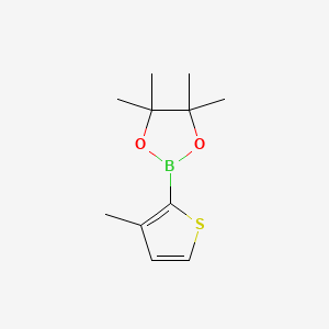 Chemical structure of 3-Methyl-2-(4,4,5,5-tetramethyl-1,3,2-dioxaborolan-2-yl)thiophene
