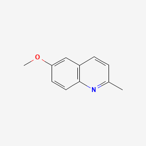 Chemical structure of 6-Methoxy-2-methylquinoline