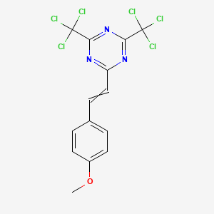 Chemical structure of 2-(4-Methoxystyryl)-4,6-bis(trichloromethyl)-1,3,5-triazine