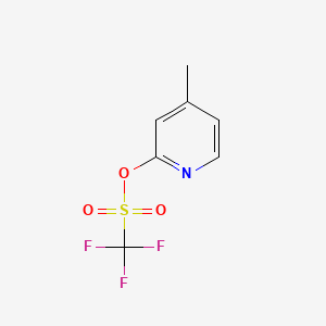 Chemical structure of 4-Methyl-2-pyridyl Trifluoromethanesulfonate