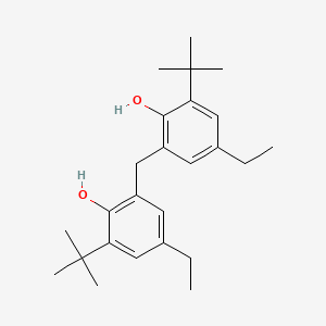Chemical structure of 2,2'-Methylenebis(6-tert-butyl-4-ethylphenol)