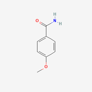 Chemical structure of 4-Methoxybenzamide