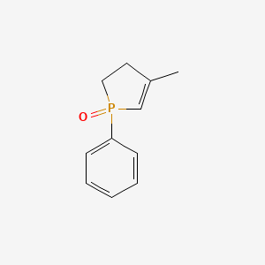 Chemical structure of 3-Methyl-1-phenyl-2-phospholene 1-Oxide
