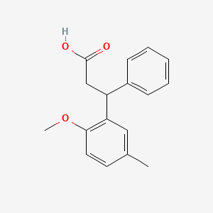 Chemical structure of 3-(2-Methoxy-5-methylphenyl)-3-phenylpropionic Acid