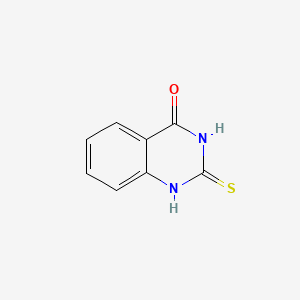 Chemical structure of 2-Mercapto-4(3H)-quinazolinone