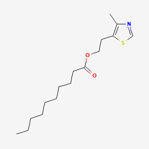 Chemical structure of 2-(4-Methyl-5-thiazolyl)ethyl Decanoate
