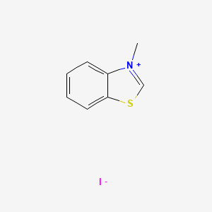 Chemical structure of 3-Methylbenzothiazolium Iodide