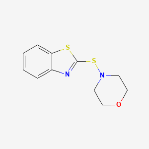 Chemical structure of 2-(Morpholinothio)benzothiazole