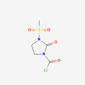 Chemical structure of 3-Methanesulfonyl-2-oxo-1-imidazolidinecarbonyl Chloride