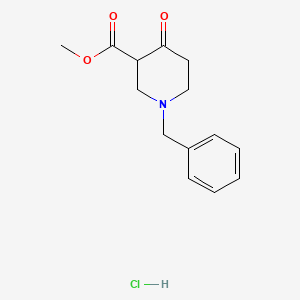 Chemical structure of Methyl 1-Benzyl-4-oxo-3-piperidinecarboxylate Hydrochloride