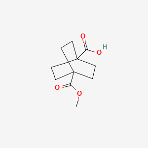 Chemical structure of 4-(Methoxycarbonyl)bicyclo[2.2.2]octan-1-carboxylic Acid