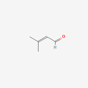 Chemical structure of 3-Methyl-2-butenal
