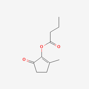 Chemical structure of 2-Methyl-5-oxo-1-cyclopentenyl Butyrate