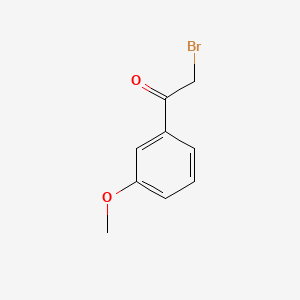 Chemical structure of 3'-Methoxyphenacyl Bromide