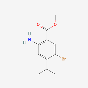 Chemical structure of Methyl 2-amino-5-bromo-4-isopropylbenzoate