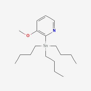 Chemical structure of 3-Methoxy-2-(tributylstannyl)pyridine