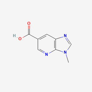 Chemical structure of 3-Methyl-3H-imidazo[4,5-b]pyridine-6-carboxylic acid