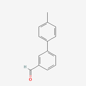 Chemical structure of 3-(4-Methylphenyl)benzaldehyde