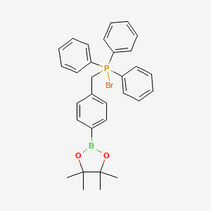 Chemical structure of (4-Methylphenylboronic acid pinacol ester)triphenylphosphonium bromide