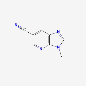 Chemical structure of 3-Methyl-3H-imidazo[4,5-b]pyridine-6-carbonitrile
