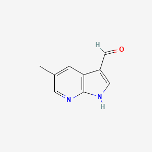 Chemical structure of 5-Methyl-1H-pyrrolo[2,3-b]pyridine-3-carbaldehyde