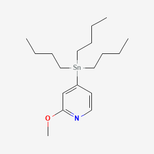 Chemical structure of 2-Methoxy-4-(tributylstannyl)pyridine