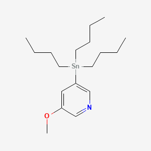 Chemical structure of 5-Methoxy-3-(tributylstannyl)pyridine