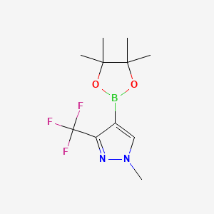 Chemical structure of 1-Methyl-3-trifluoromethyl-1H-pyrazole-4-boronic acid pinacol ester
