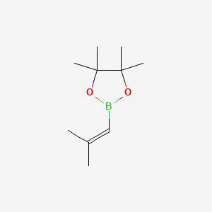 Chemical structure of 2-Methyl-1-propenylboronic acid pinacol ester