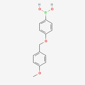 Chemical structure of 4-(4′-Methoxybenzyloxy)phenylboronic acid