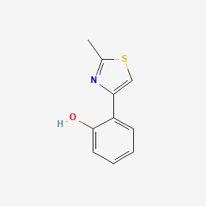 Chemical structure of 2-(2-Methyl-4-thiazolyl)phenol