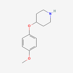 Chemical structure of 4-(4-Methoxyphenoxy)piperidine