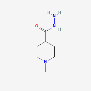 Chemical structure of 1-Methyl-4-piperidinecarbohydrazide