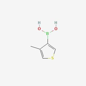 Chemical structure of 4-Methyl-3-thienylboronic acid (contains varying amounts of Anhydride)