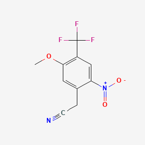 Chemical structure of 5-Methoxy-2-nitro-4-(trifluoromethyl)phenylacetonitrile