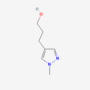 Chemical structure of 3-(1-Methyl-1H-pyrazol-4-yl)propan-1-ol