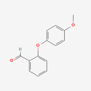 Chemical structure of 2-(4-Methoxyphenoxy)benzaldehyde