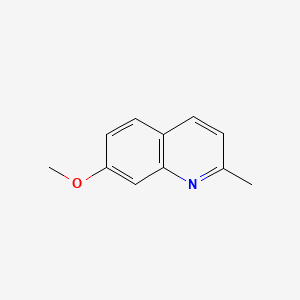 Chemical structure of 7-Methoxy-2-methylquinoline