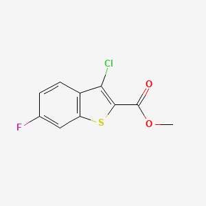 Chemical structure of Methyl 3-chloro-6-fluorobenzo[b]thiophene-2-carboxylate